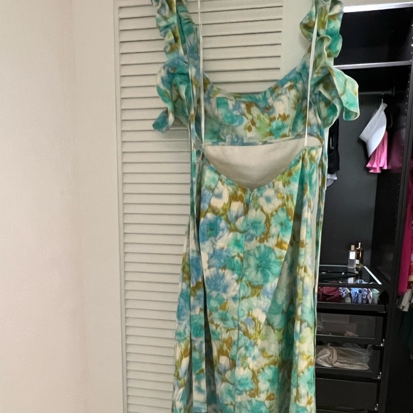 Zimmerman High Tide Frilled Midi Dress - Picture 7 of 8